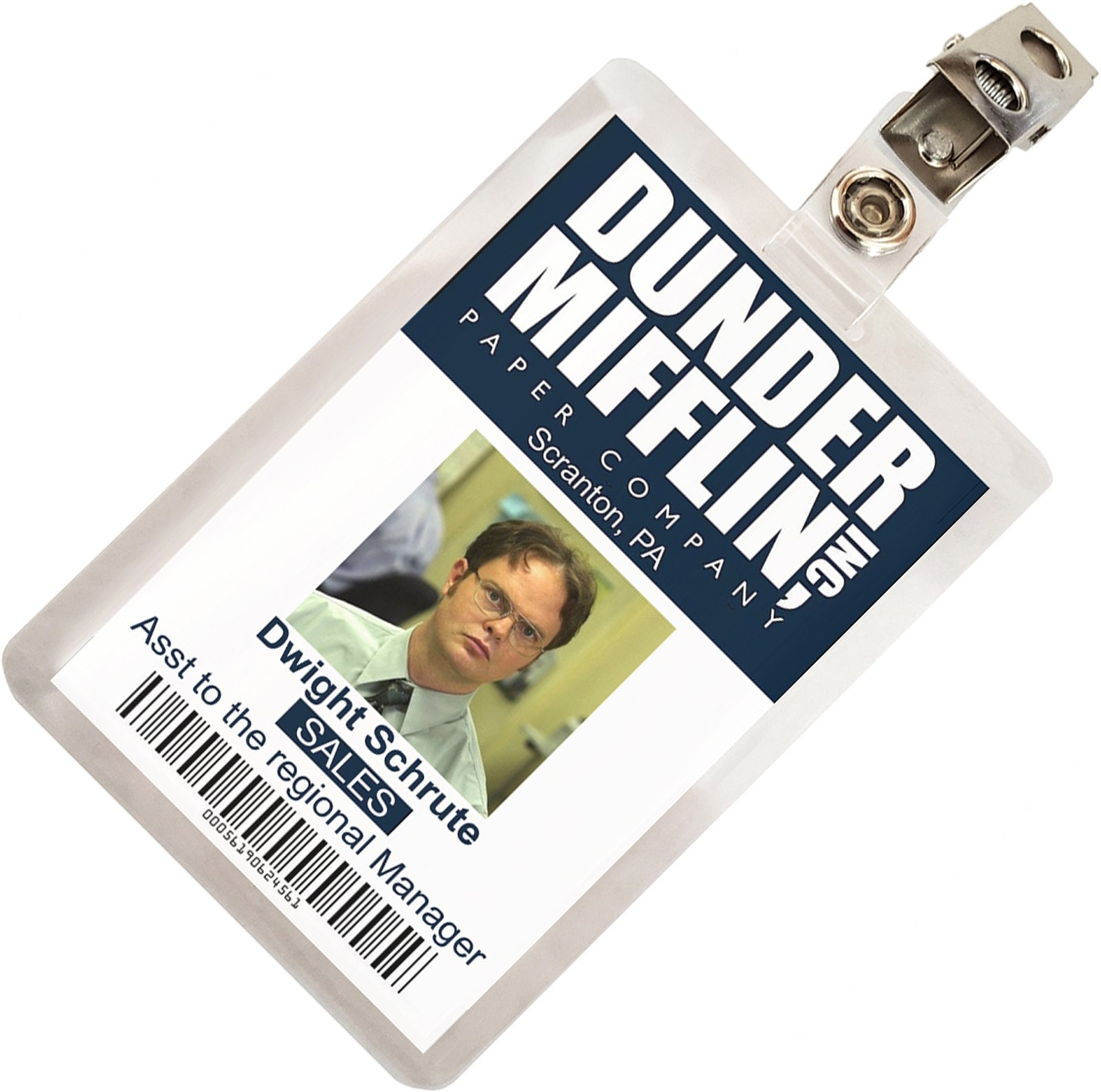 The Office Dwight Schrute Dunder Mifflin ID Badge Cosplay Costume Name Tag Prop