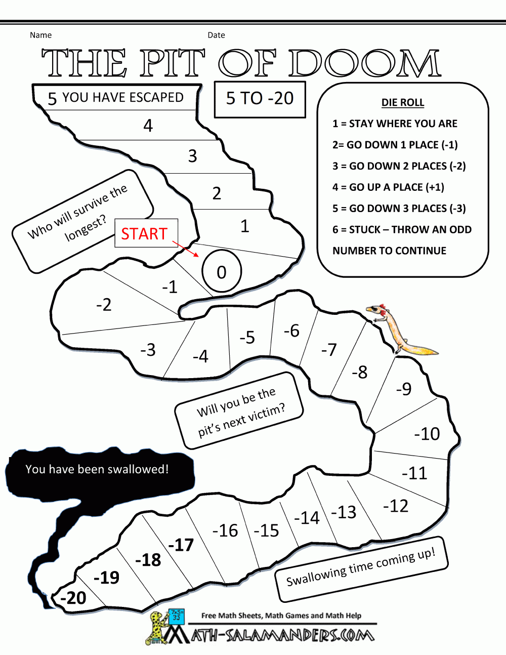 printable math games for 3rd graders