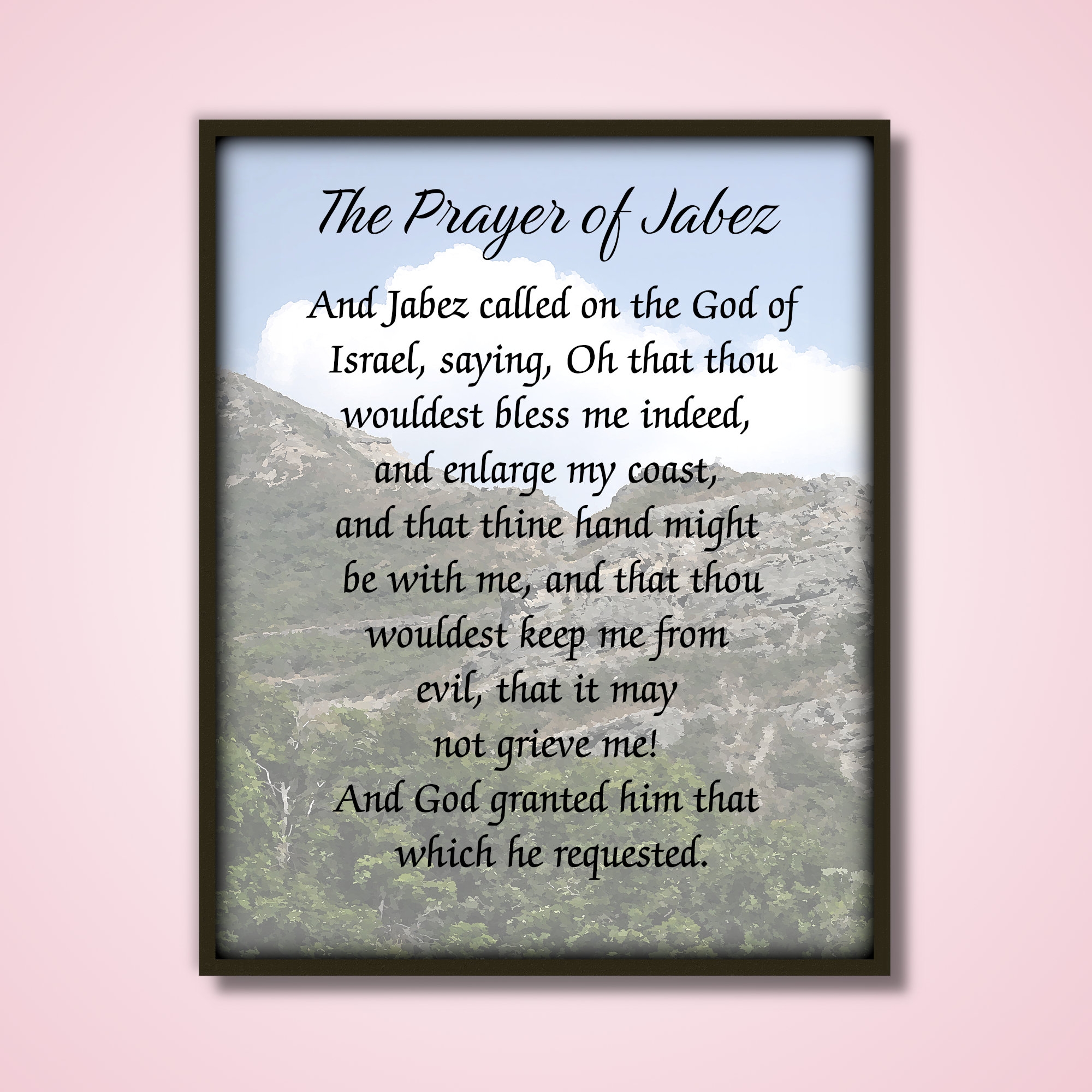 The Prayer Of Jabez Printable Bible Verse Printable Scripture Prayer Christian Wall Art Downloadable Wall Art Etsy