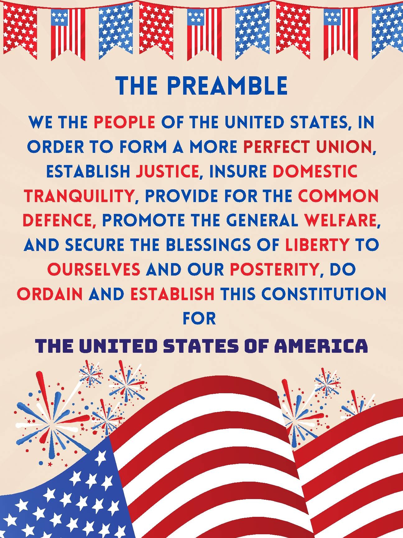 The Preamble To The Constitution Classful The Preamble To The Constitution Classful