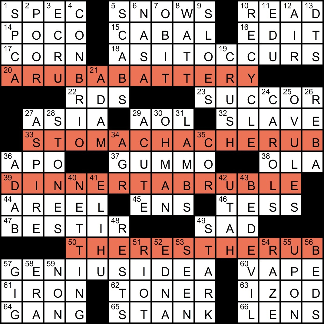 la times crossword printable 2018