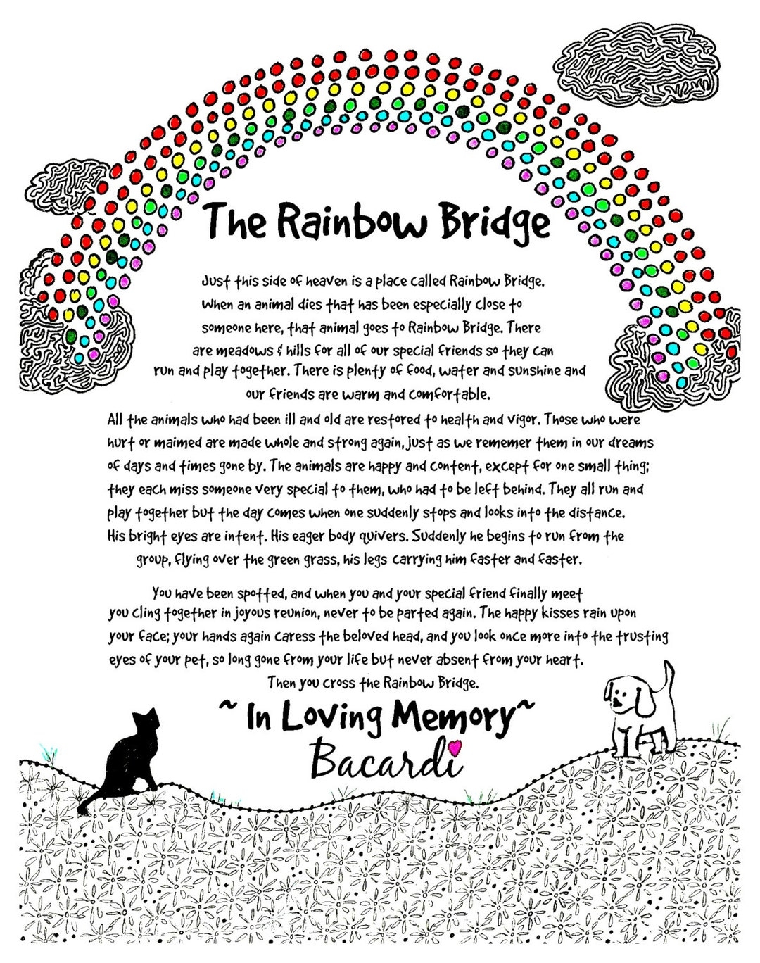 rainbow bridge poem printable version
