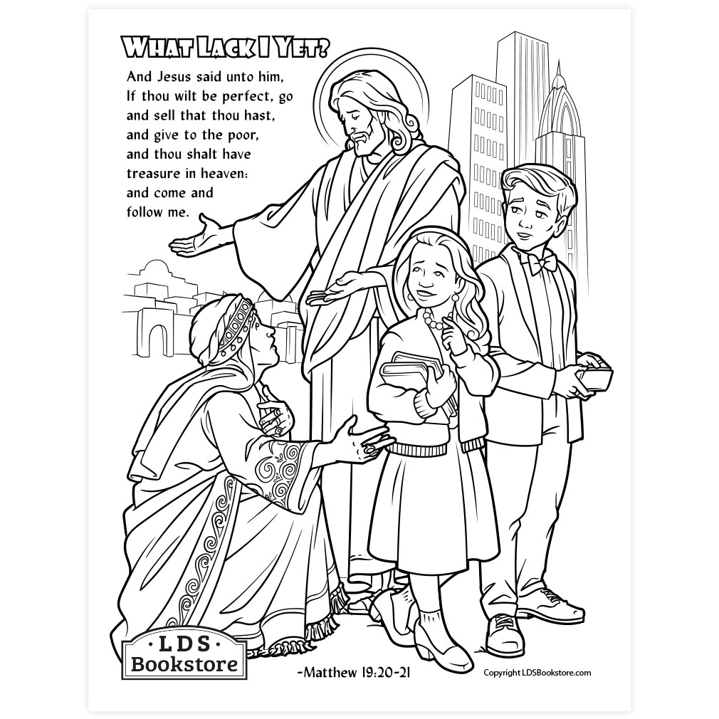 The Rich Young Ruler Coloring Page Printable