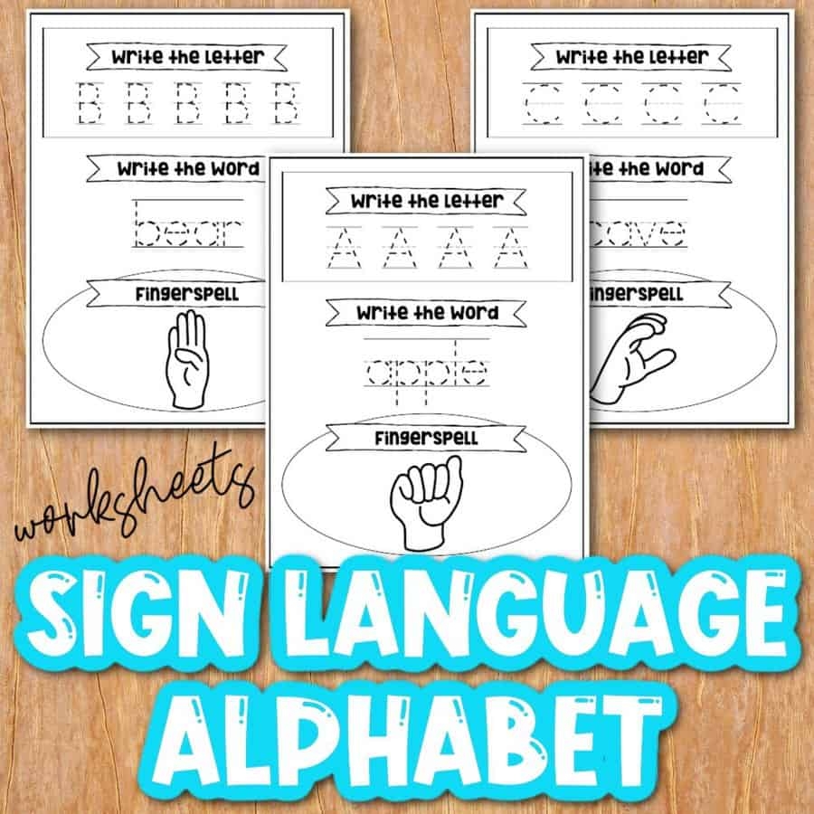 sign language alphabet printable