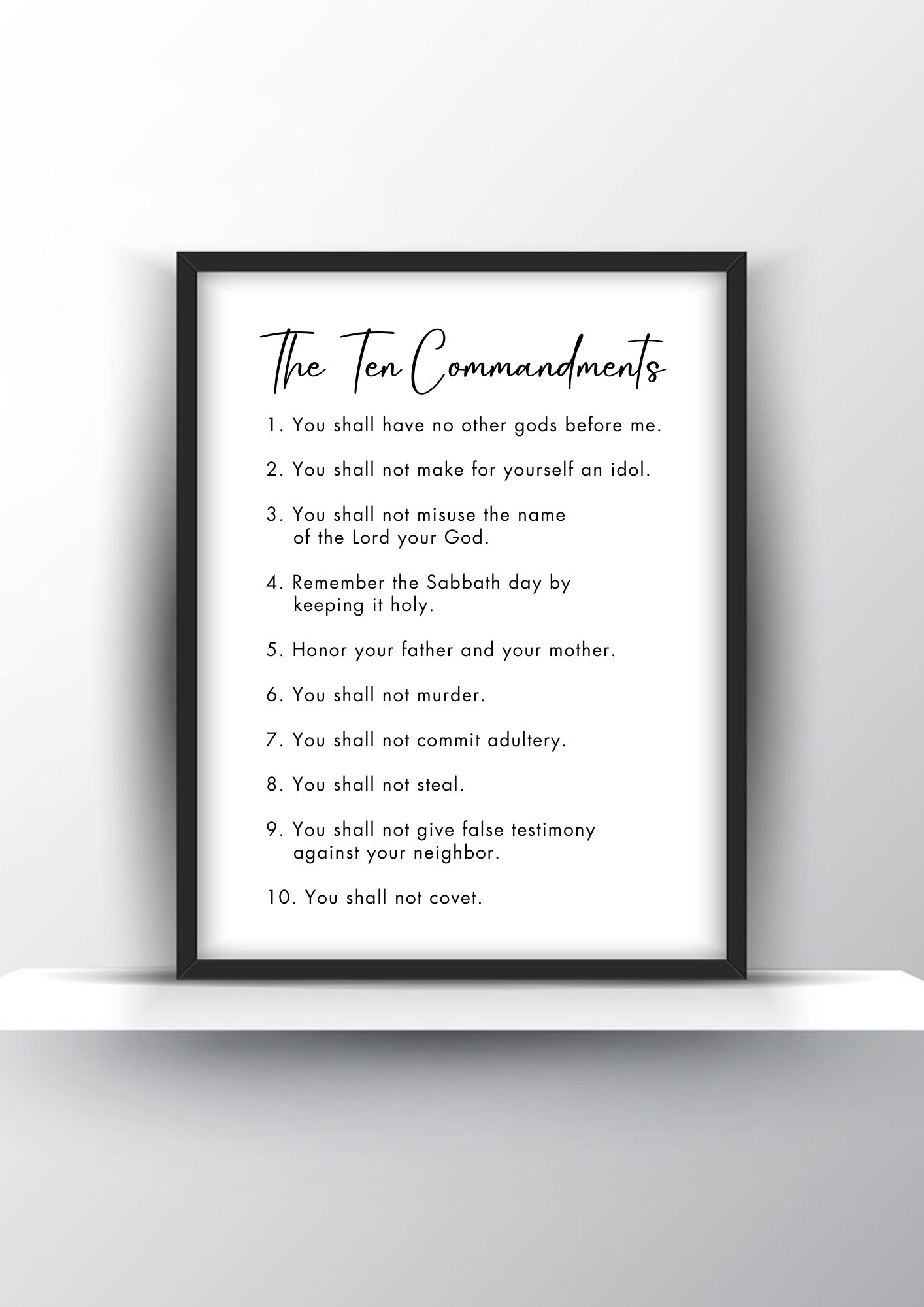 the ten commandments printable
