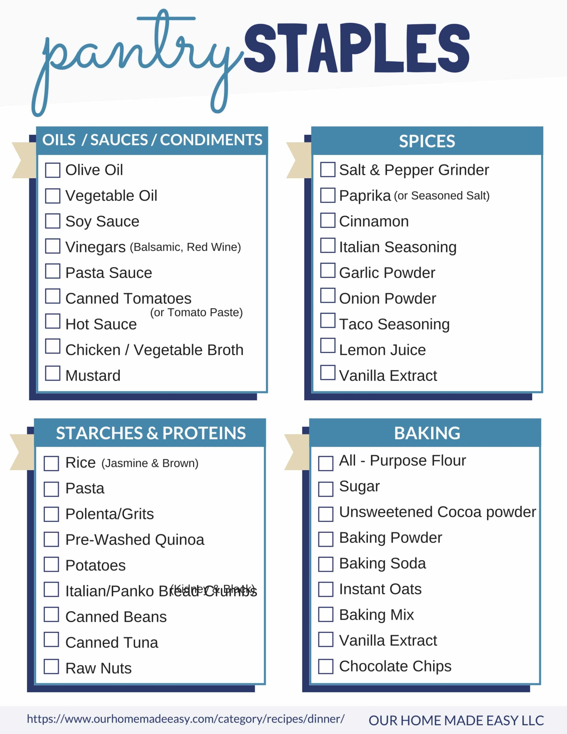 The Ultimate Pantry Staples List To Make Delicious Weeknight 