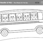 The Wheels On The Bus Noodle U0026 Pals Version Coloring Page 
