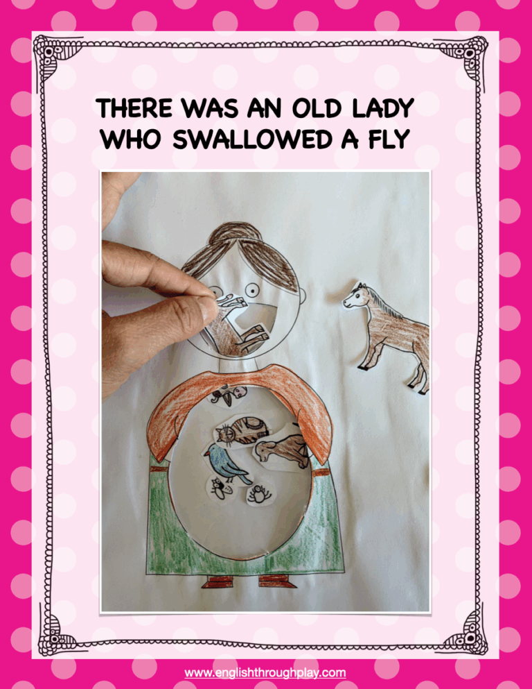 There Was An Old Lady Who Swallowed A Fly Free Printables And Lesson Ideas English Through Play