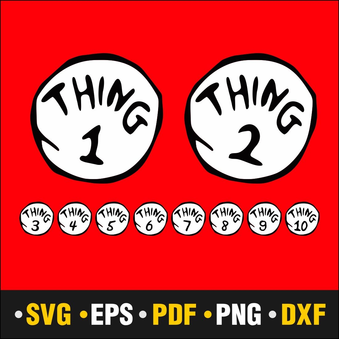 thing 1 and thing 2 printable cutouts