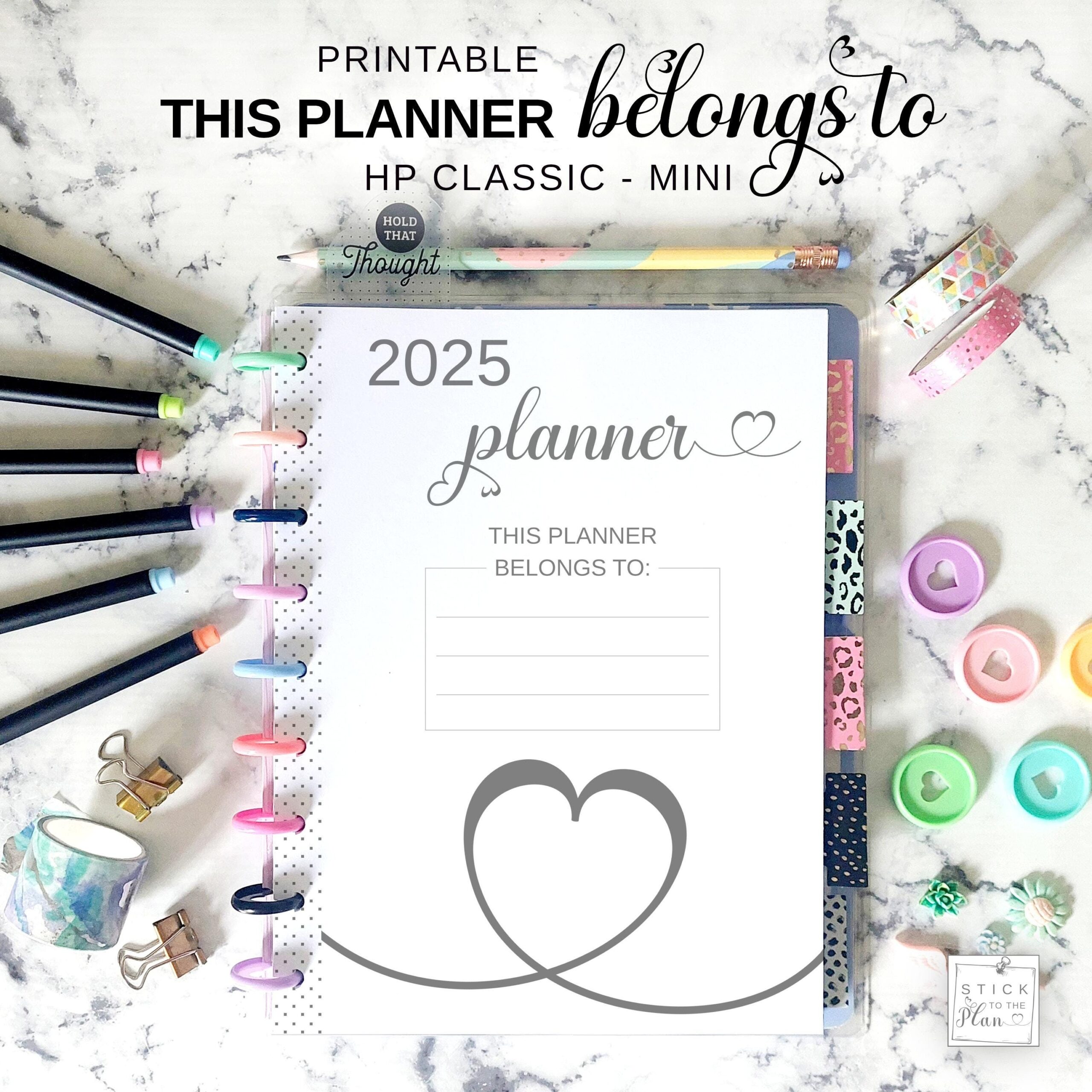 This Planner Belongs To Printable Happy Planner Classic Insert 2025 Mini HP Owner Contact Information Return To Owner Page Etsy