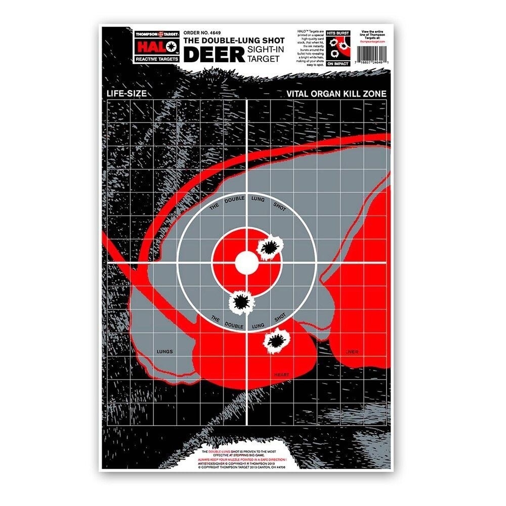 Thompson Target Life Size Deer Vitals Targets Reactive Splatter 12 5
