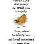 Those We Love Don t Go Away DOWNLOAD PDF JPG Robin In Memory Bereavement Print At Home Etsy