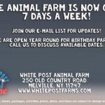 Tickets White Post Animal Farm Of Melville