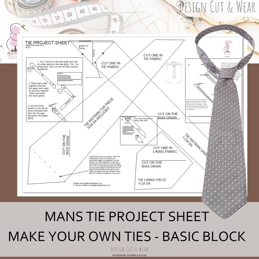 Tie Pattern Sheet Making Instructions U0026 Youtube Video Make A 