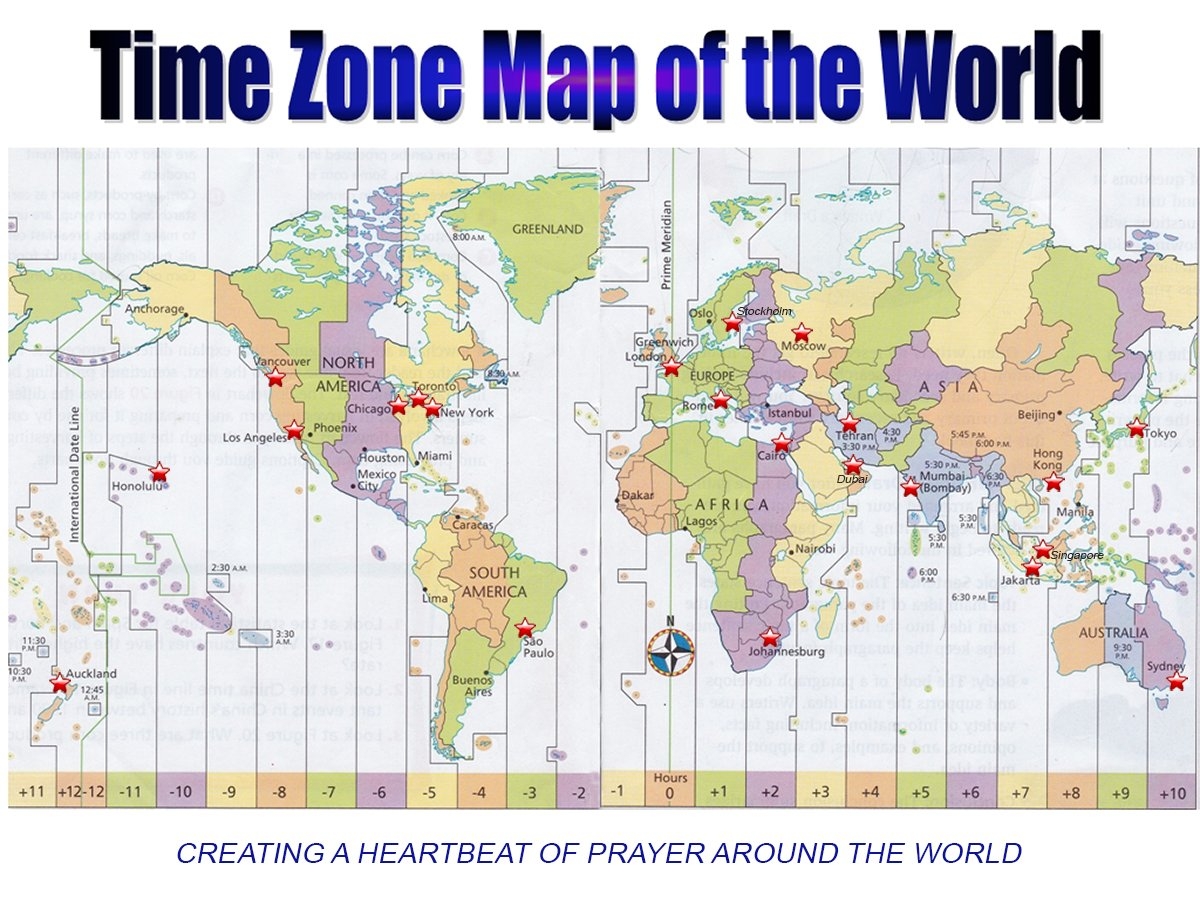 free printable time zone map