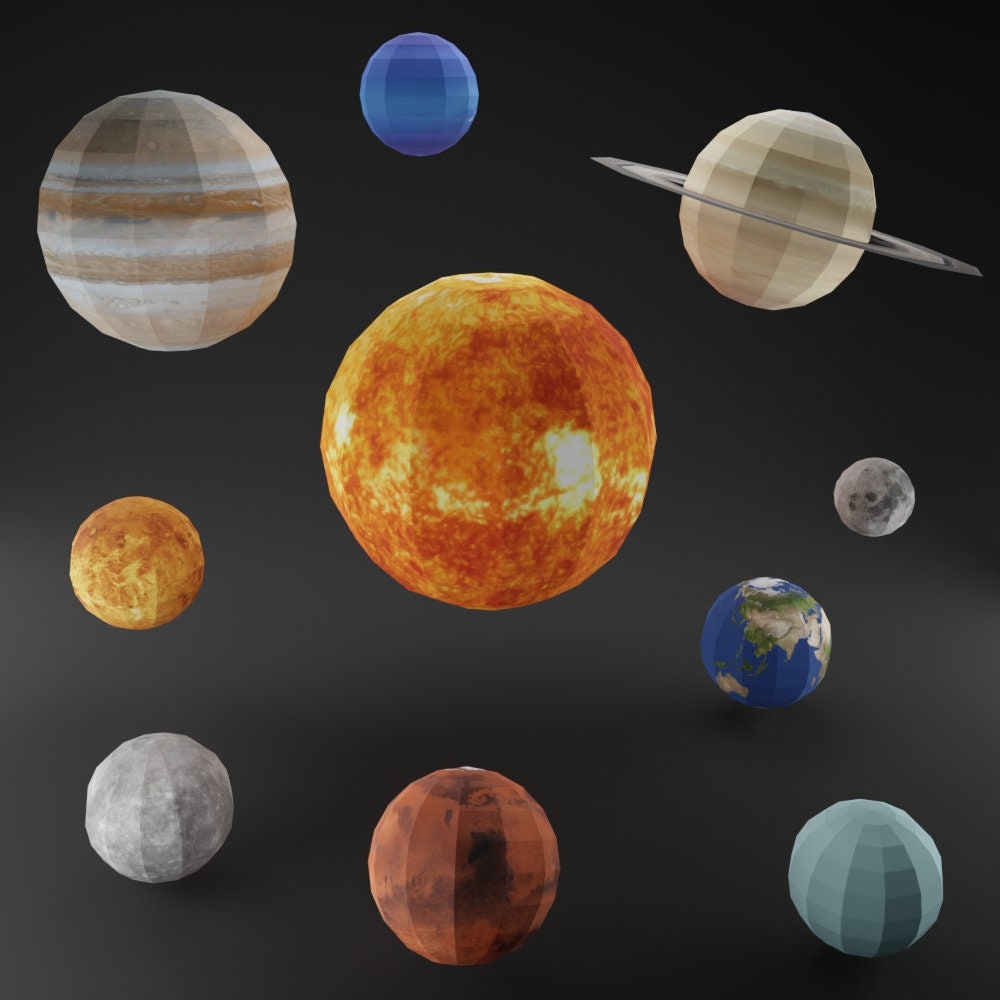 printable pictures of the planets to scale