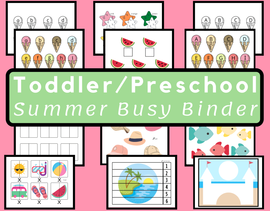Toddler Preschool Summer Busy Binder Autumn Romano