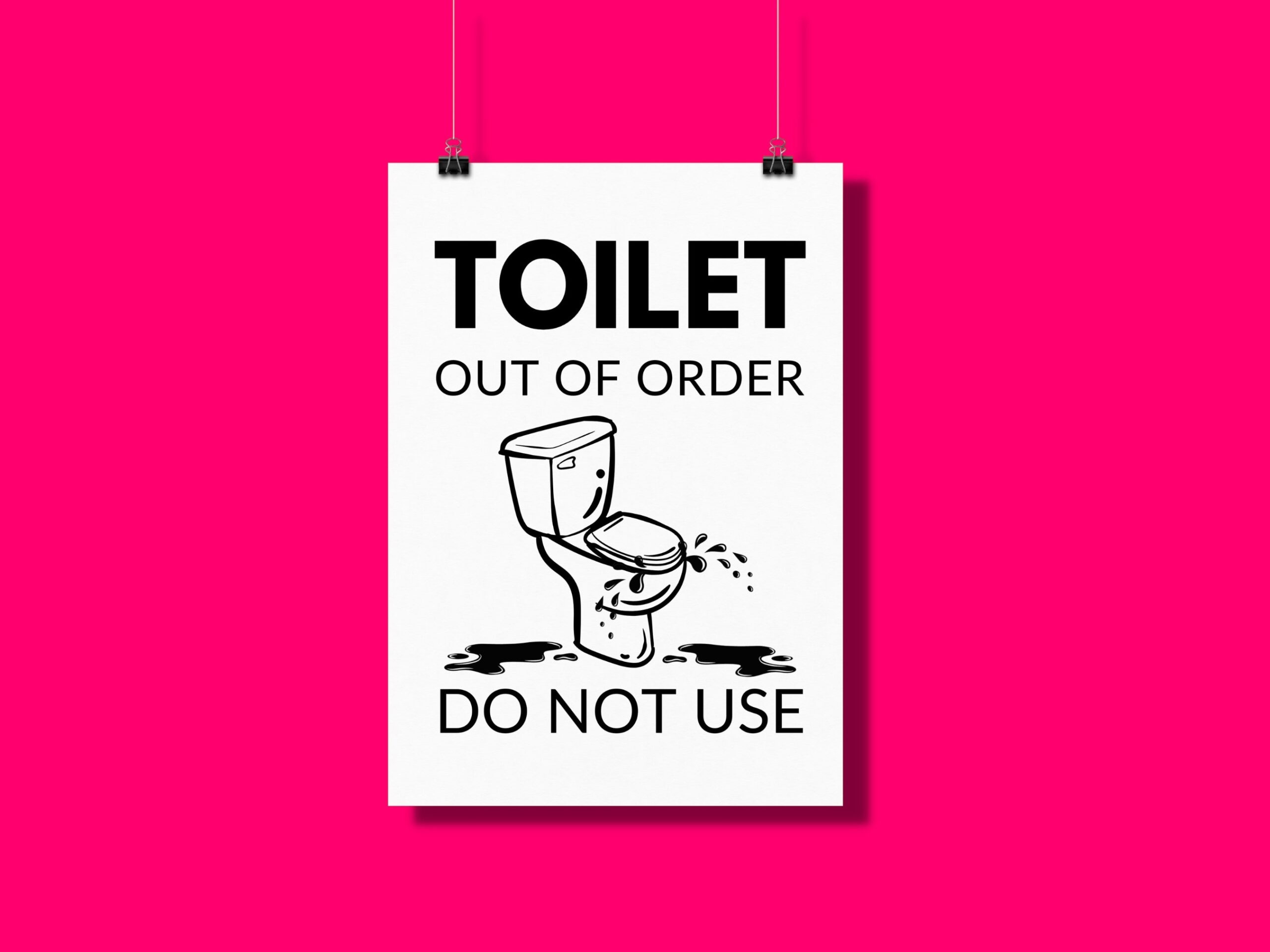 Toilet Out Of Order Sign Printable Restroom Out Of Service Sign 