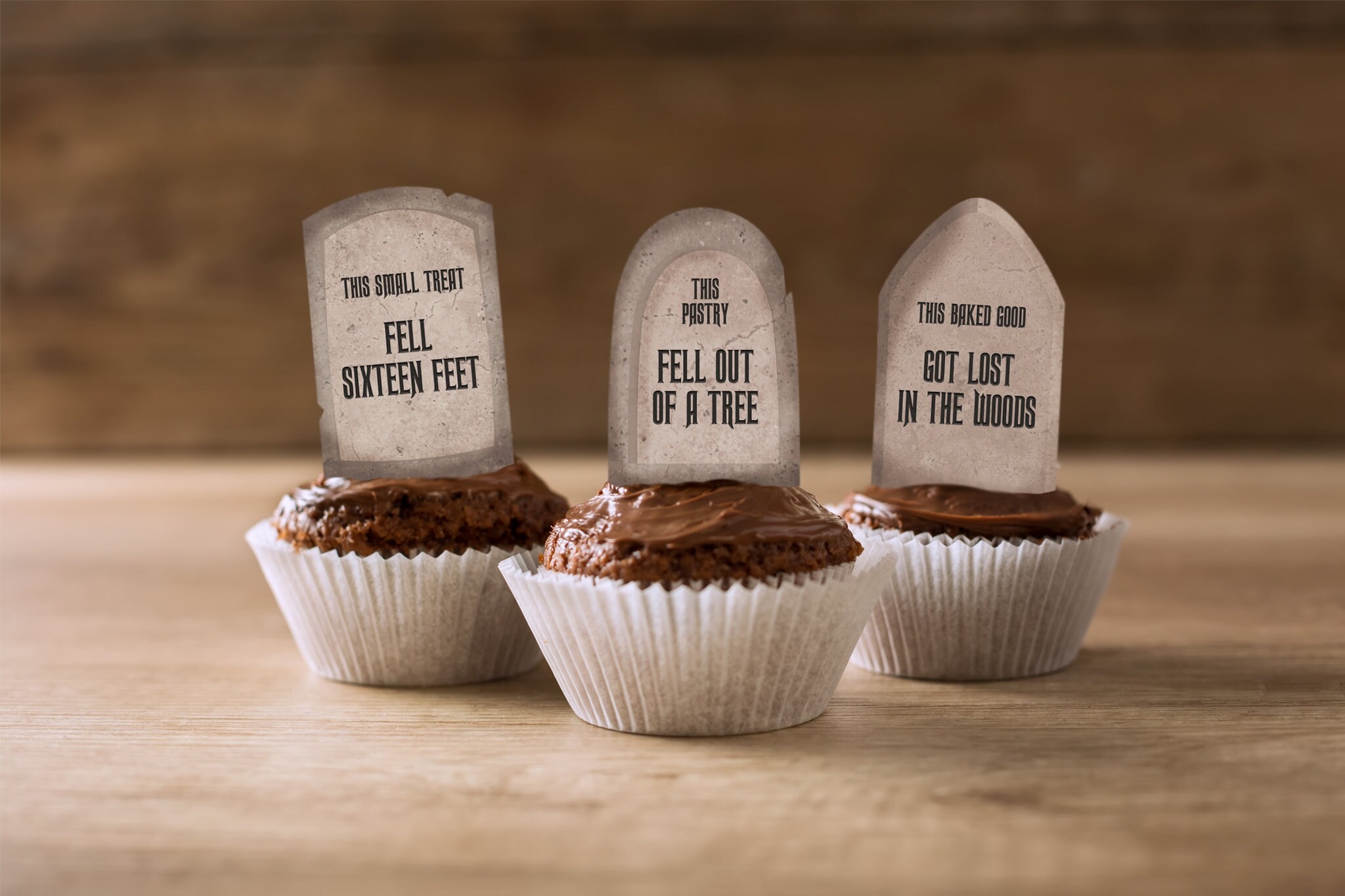 Tombstone Cupcake Toppers Printable Halloween Gravestones