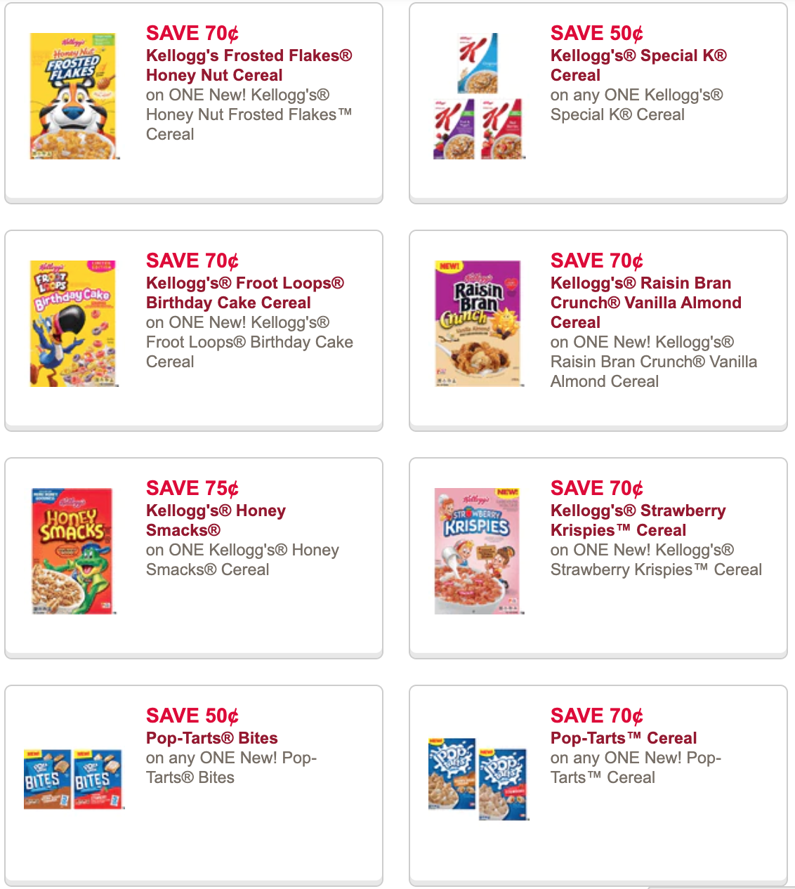Tops Markets Kelloggs Cereal Sale Get 4 Boxes For As Low As 25 45 Each After Gas Point Savings 