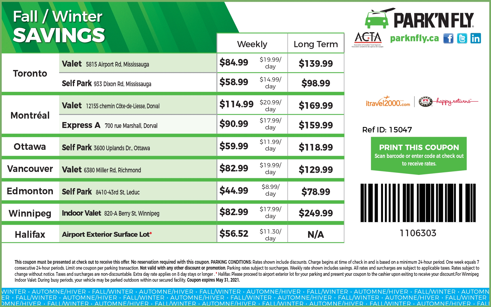 Toronto Parknfly Coupon Special Offers
