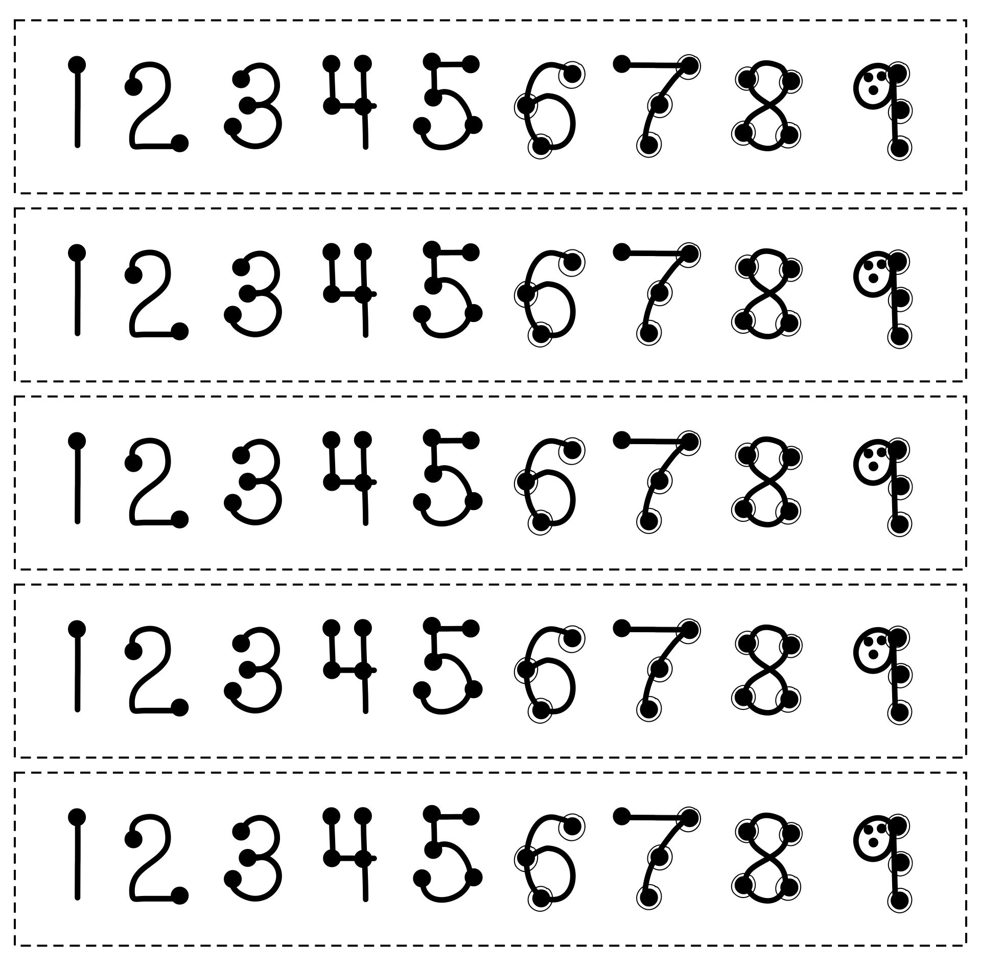 TouchMath Numbers 1 9 10 Free PDF Printables Printablee