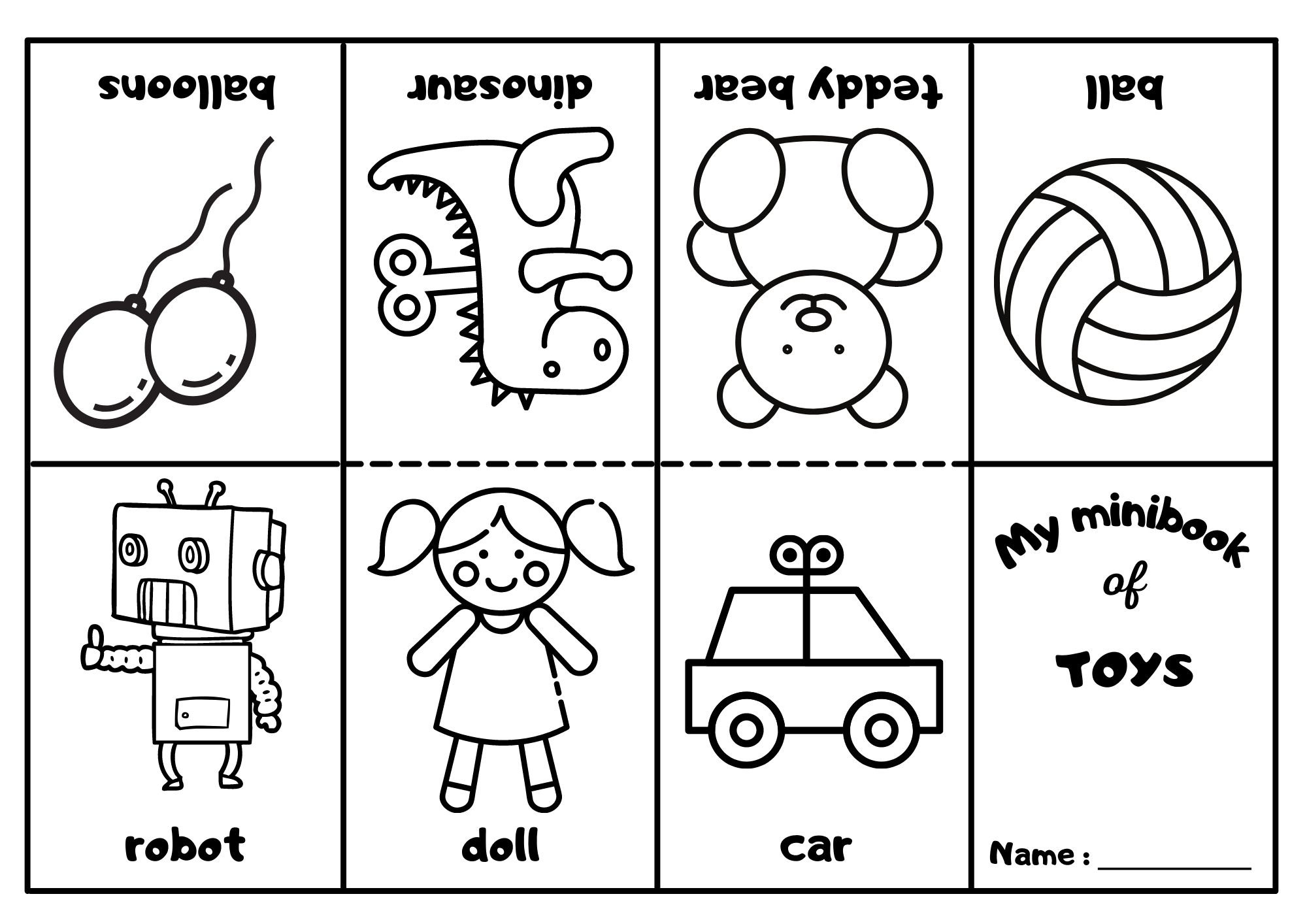 mini coloring book printable
