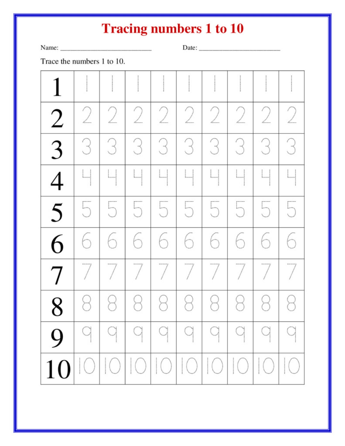 Tracing Number 1 To 20 Printable Star Worksheets