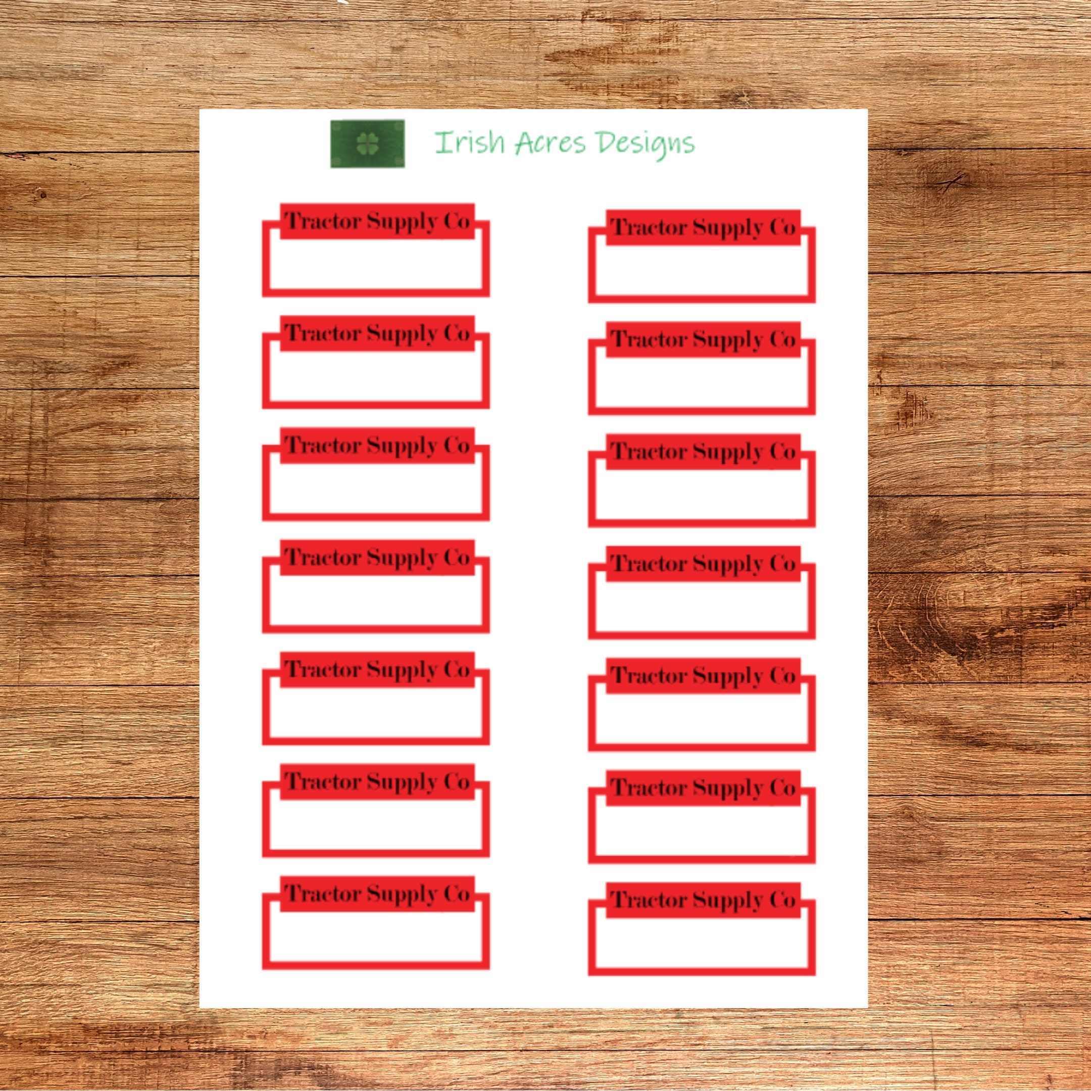 Tractor Supply Budget Planner Stickers Etsy