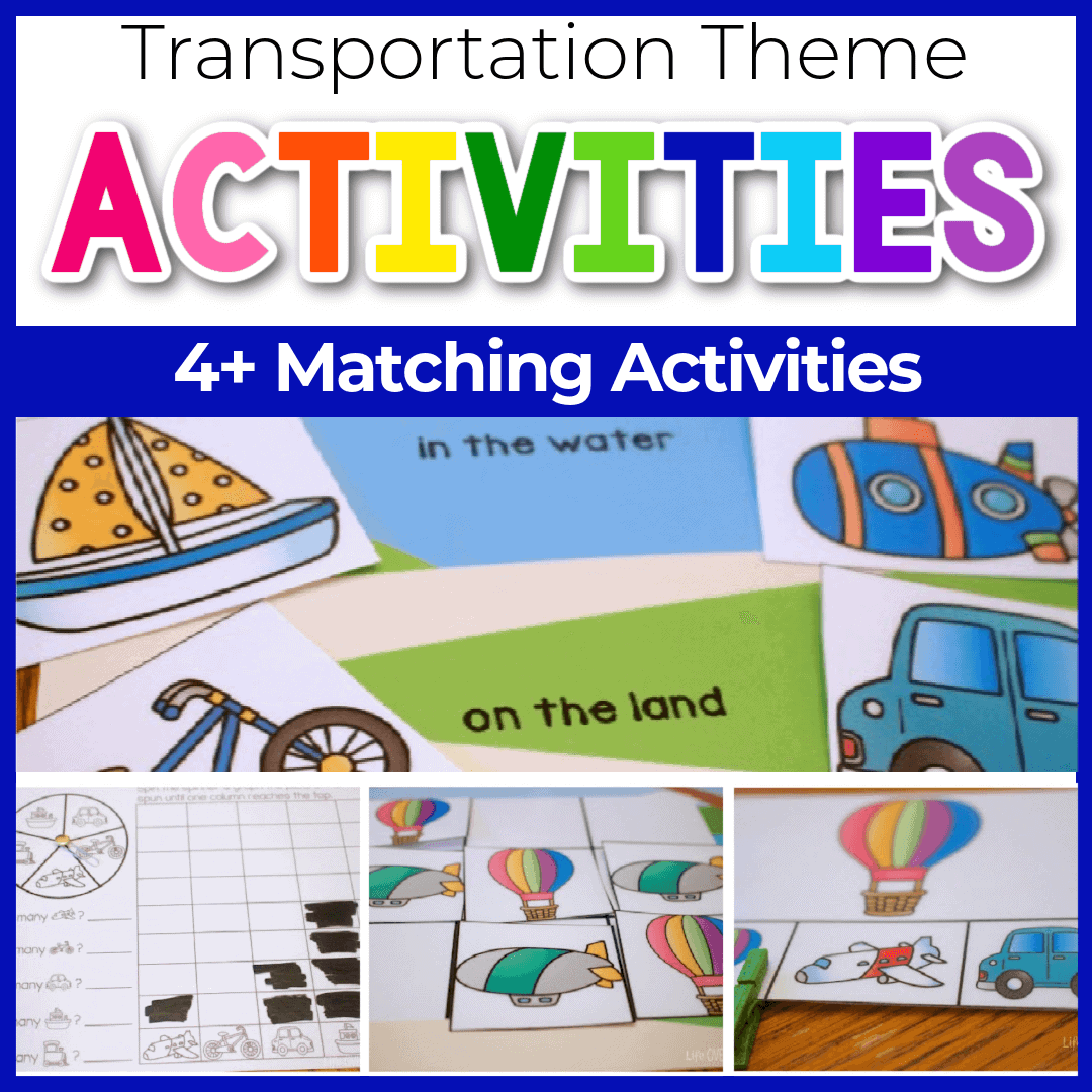 Transportation Theme Free Printables For Matching Skills Transportation Theme Free Printables For Matching Skills