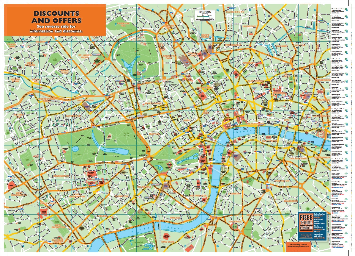 free printable tourist map london