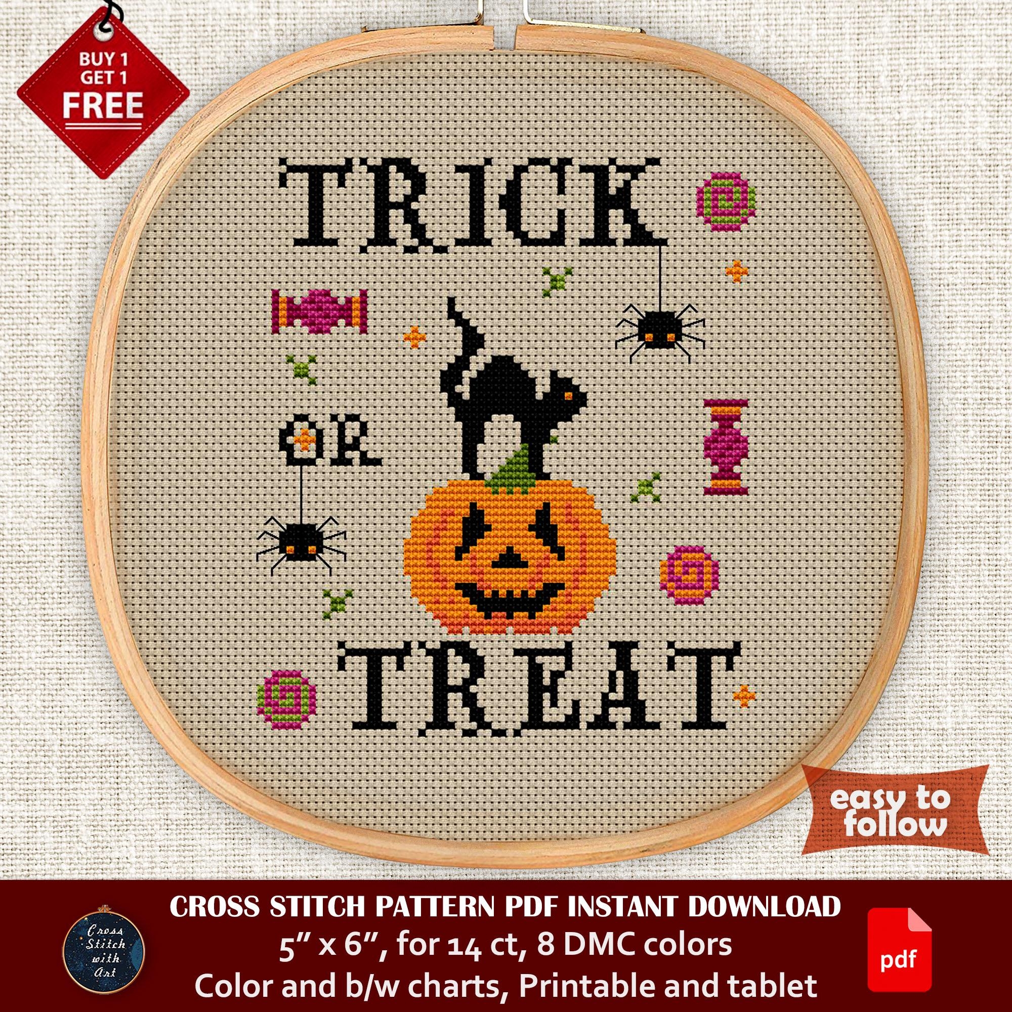 free printable halloween cross stitch patterns