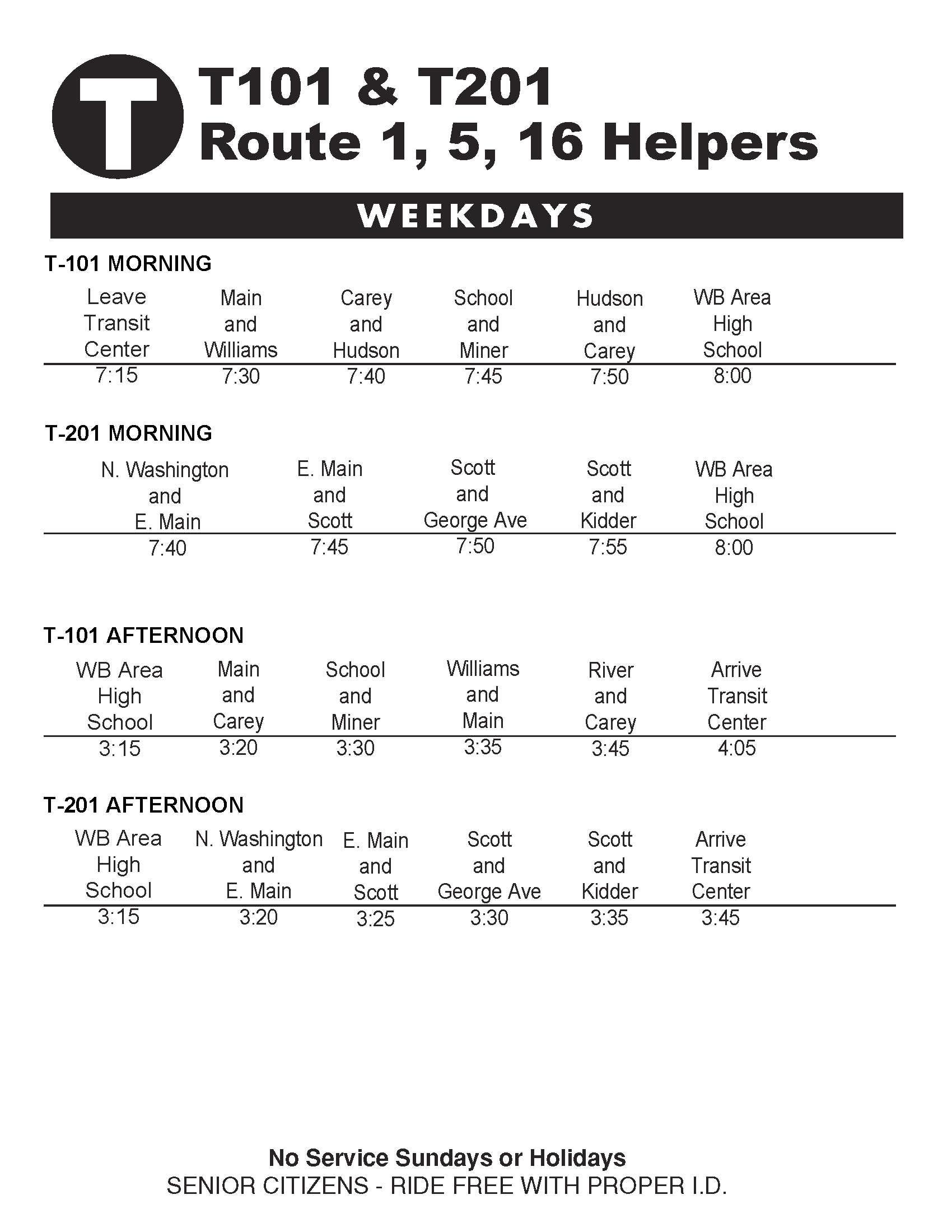 Tripper Service LCTA