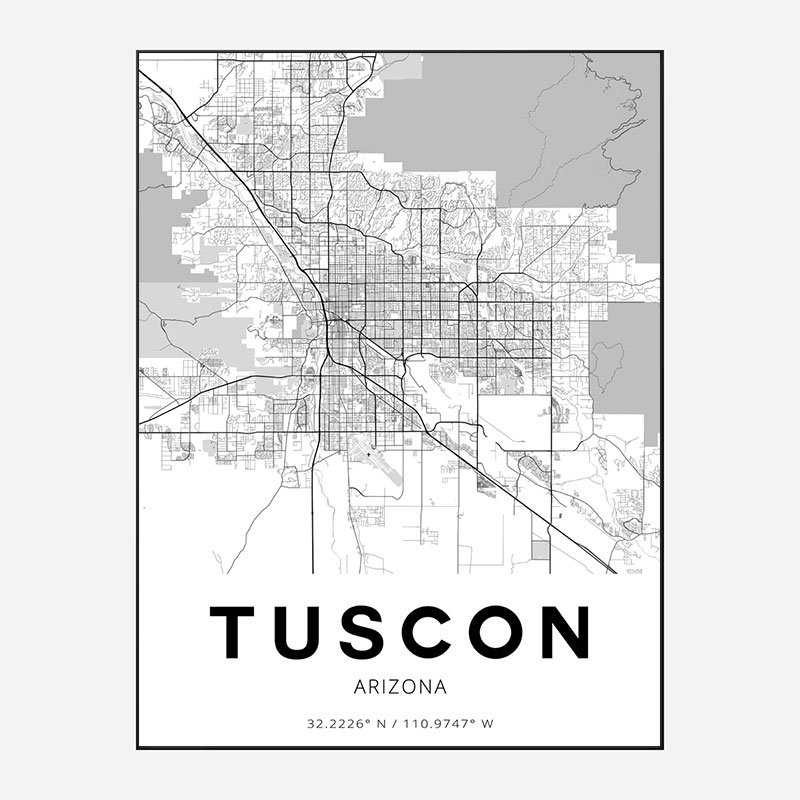 printable map of tucson az