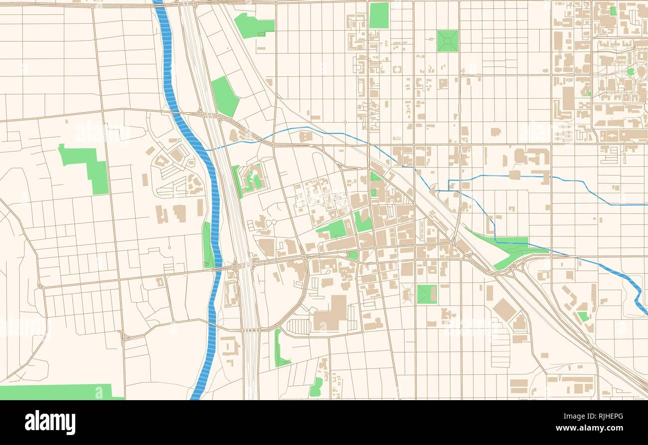 Tucson Arizona Printable Map Excerpt This Vector Streetmap Of Downtown Tucson Is Made For Infographic And Print Projects Stock Vector Image U0026 Art Alamy
