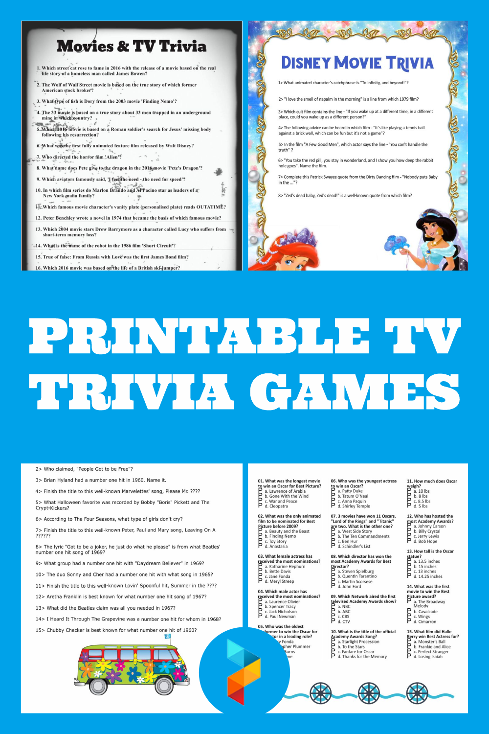 TV Trivia Games 6 Free PDF Printables Printablee