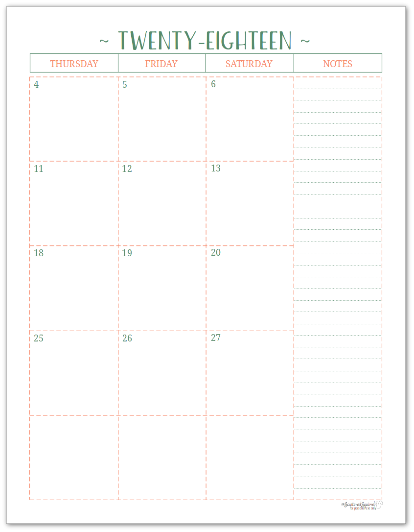 Two Page Per Month 2018 Dated Calendars Are Ready