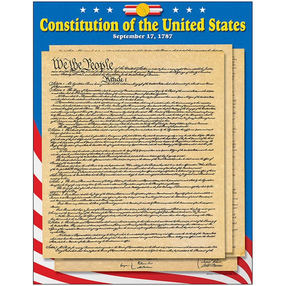 U S Constitution Learning Chart