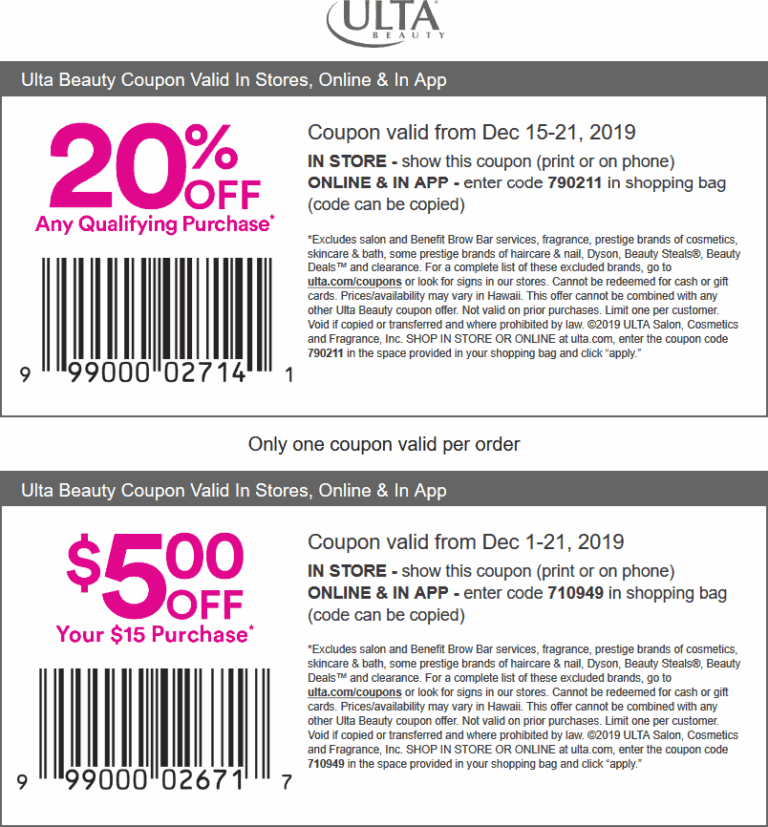 Ulta 20 Coupon Code Musings Of A Muse Worksheets Library