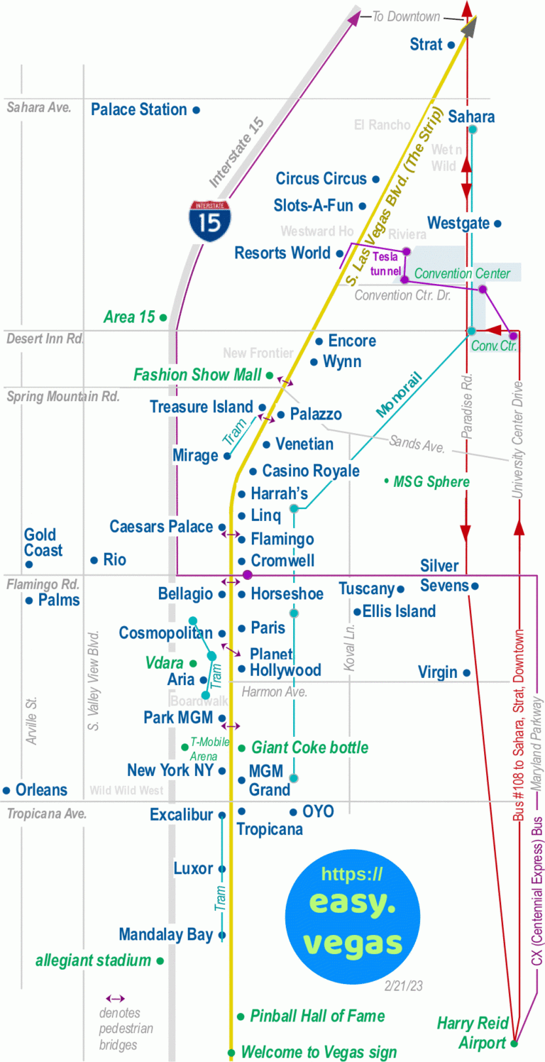 Ultimate Map Of The Las Vegas Strip The Most Complete And Current 