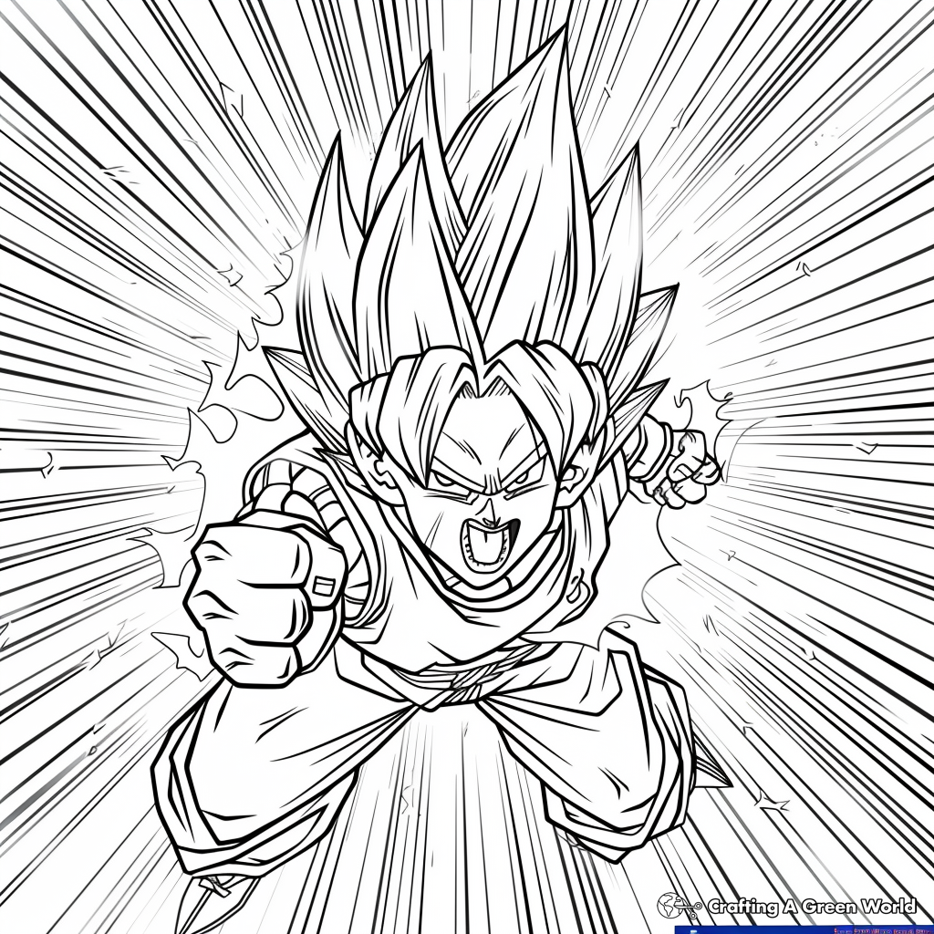 Ultra Instinct Goku Coloring Pages Free U0026 Printable 
