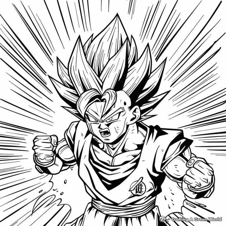 Ultra Instinct Goku Coloring Pages Free U0026 Printable 