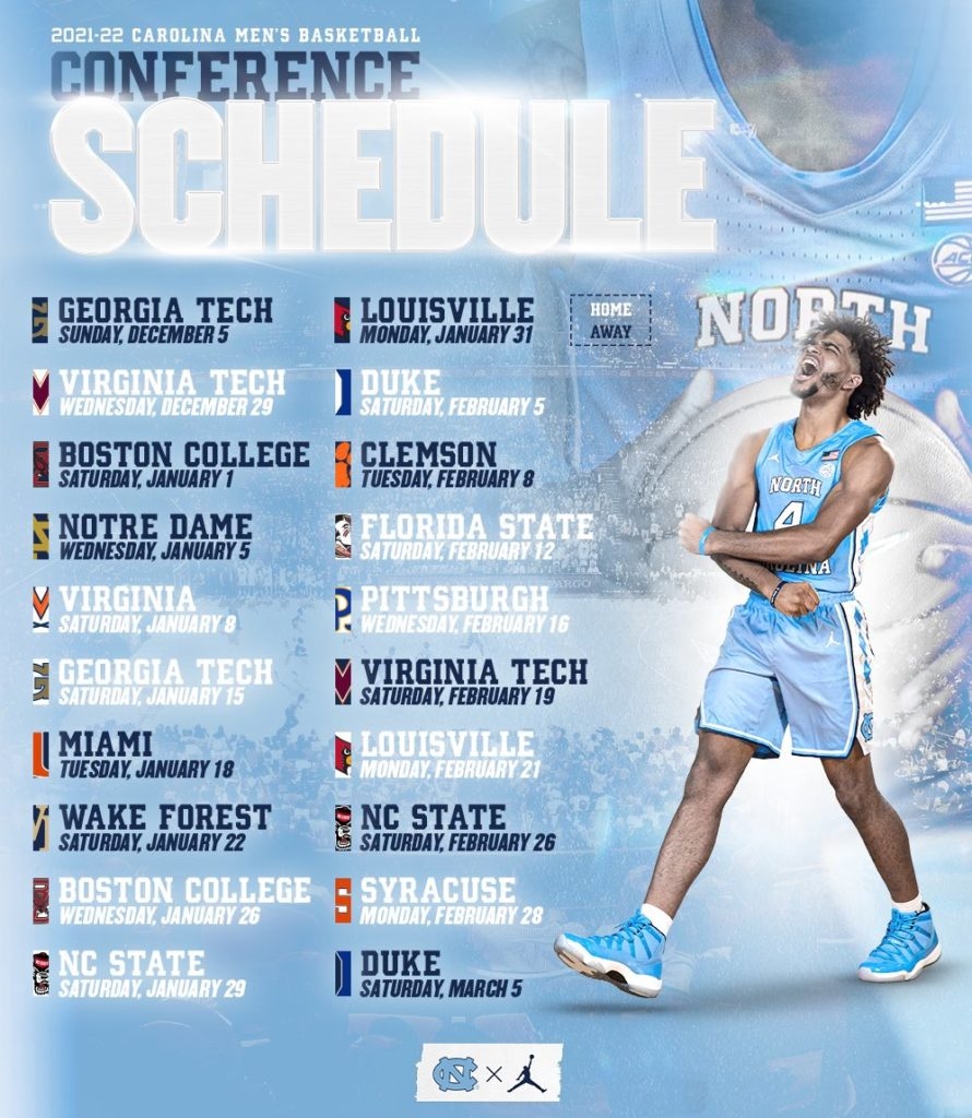 UNC ACC Men s Basketball Schedule Carolina Blitz UNC ACC Men s Basketball Schedule Carolina Blitz
