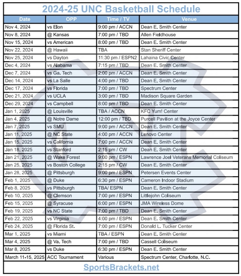 Unc Basketball Schedule 2024 Printable Printable Party Favors Unc Basketball Schedule 2024 Printable Printable Party Favors