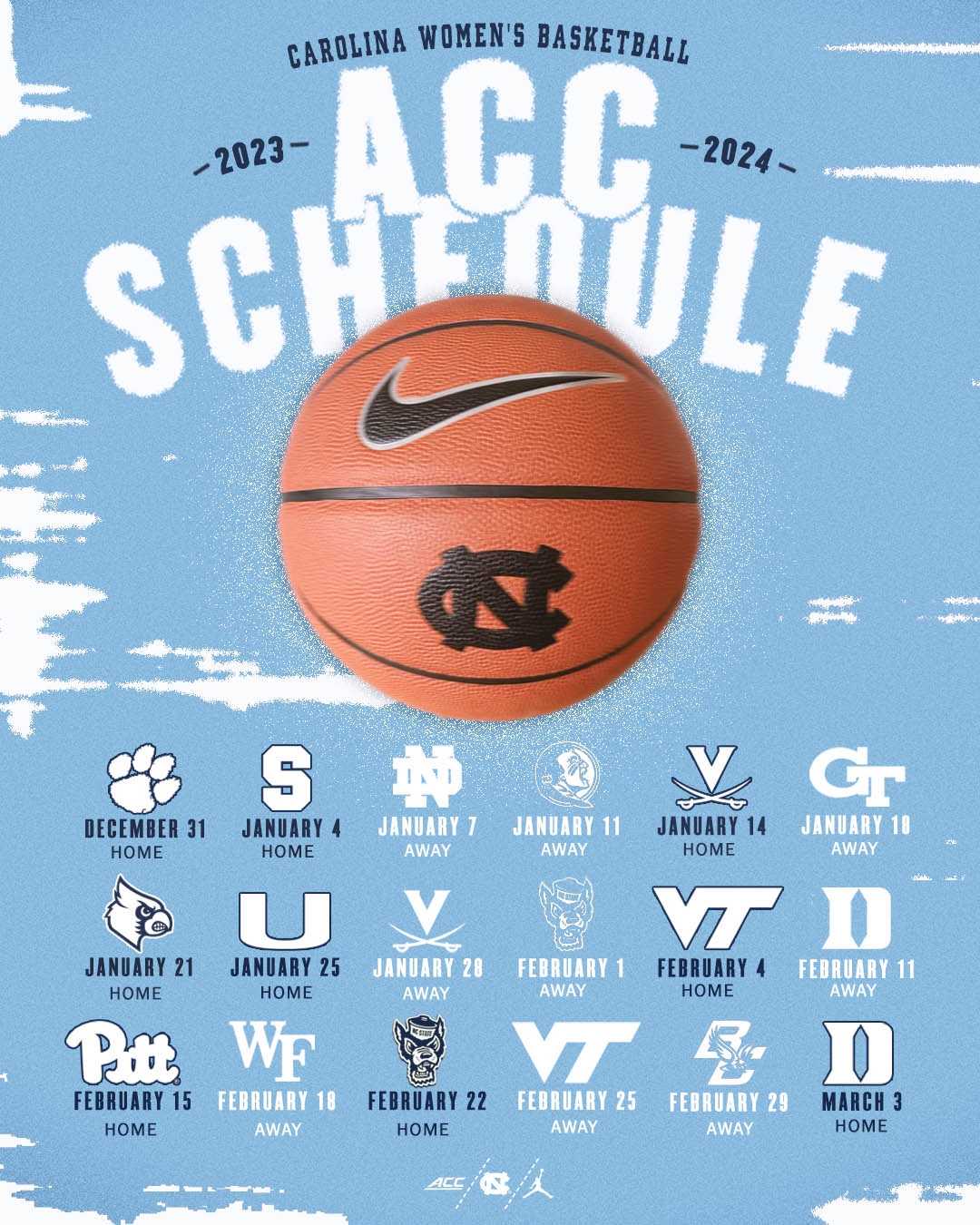 printable unc basketball schedule