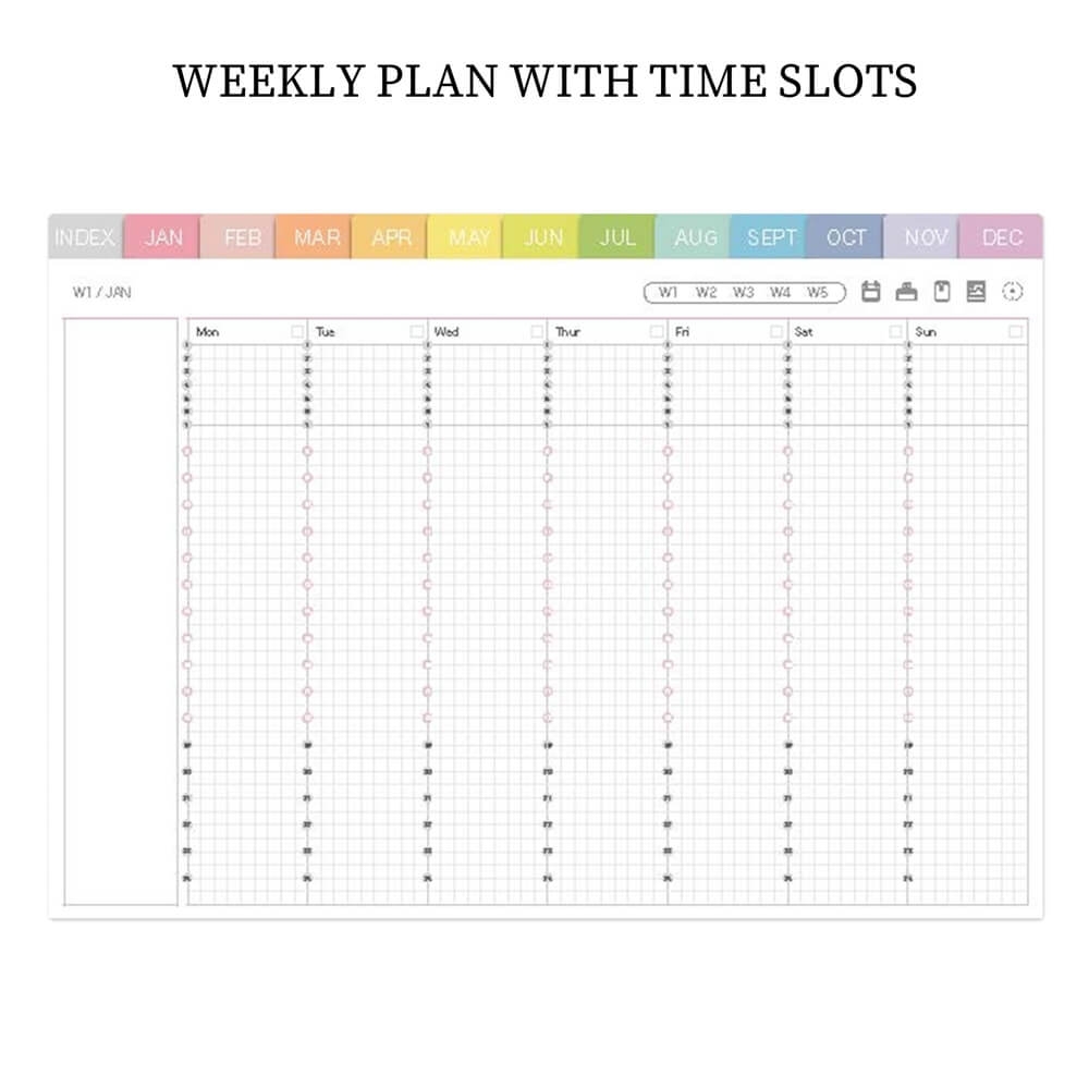 free printable daily planner with time slots