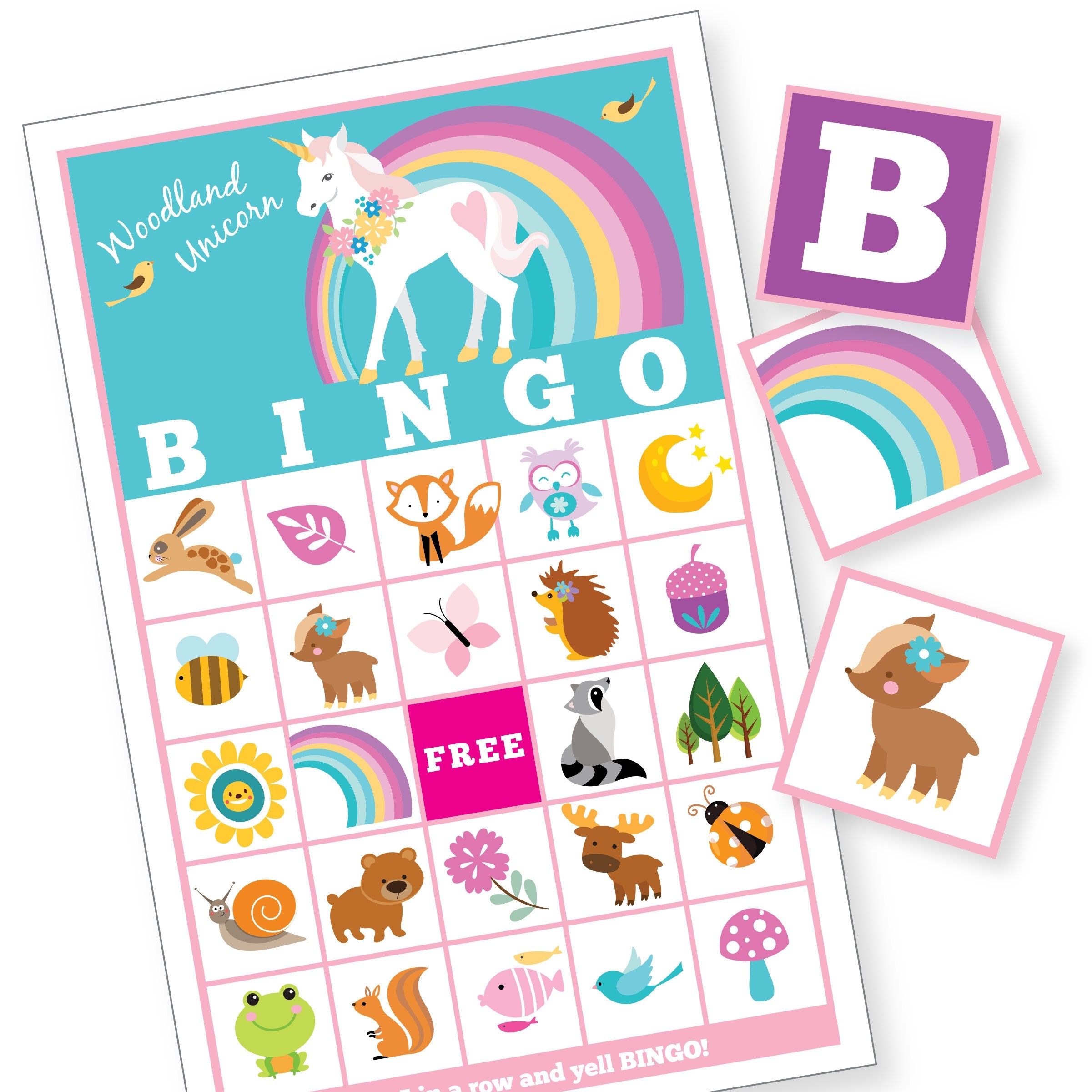Unicorn BINGO Game Kid s Printable Bingo Game Bingo Party Game Unicorn BINGO Game Kid s Printable Bingo Game Bingo Party Game