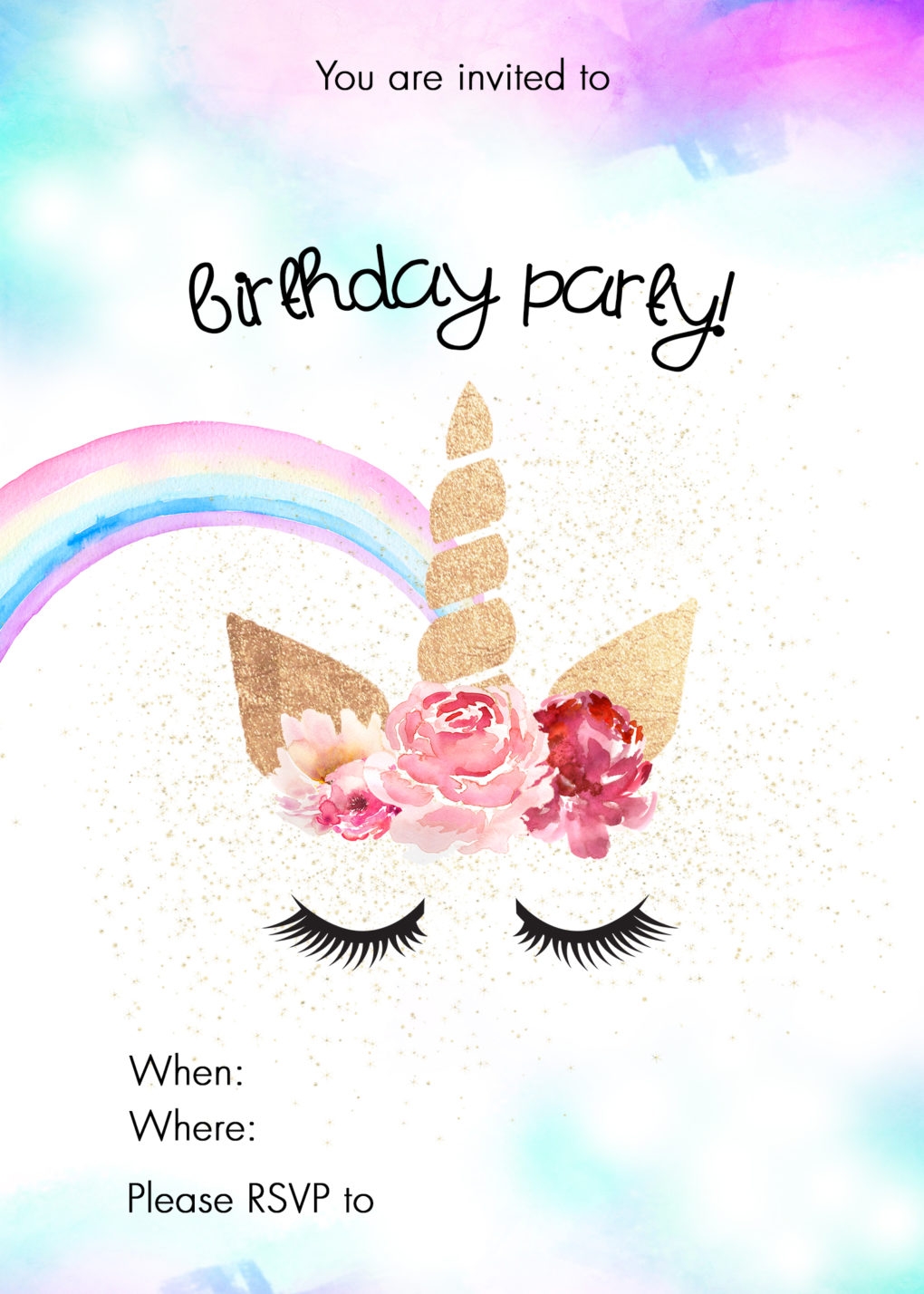 Unicorn Birthday Party Ideas W FREE Printable The DIY Lighthouse