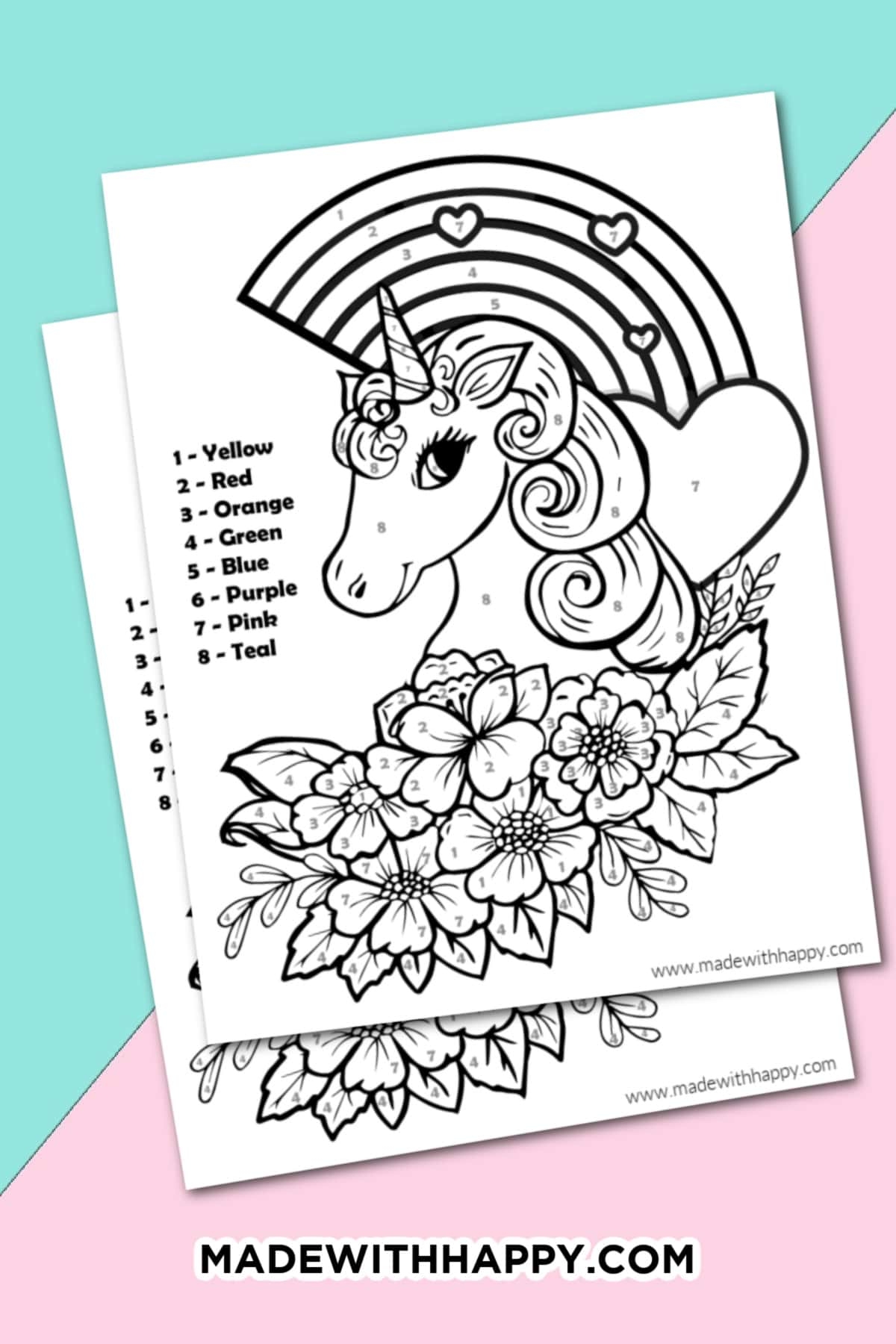 printable color by numbers