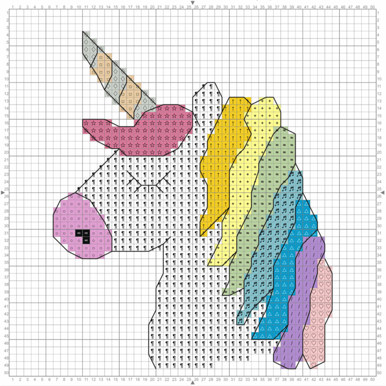 Unicorn Cross Stitch Pattern Free Printable Mama Geek